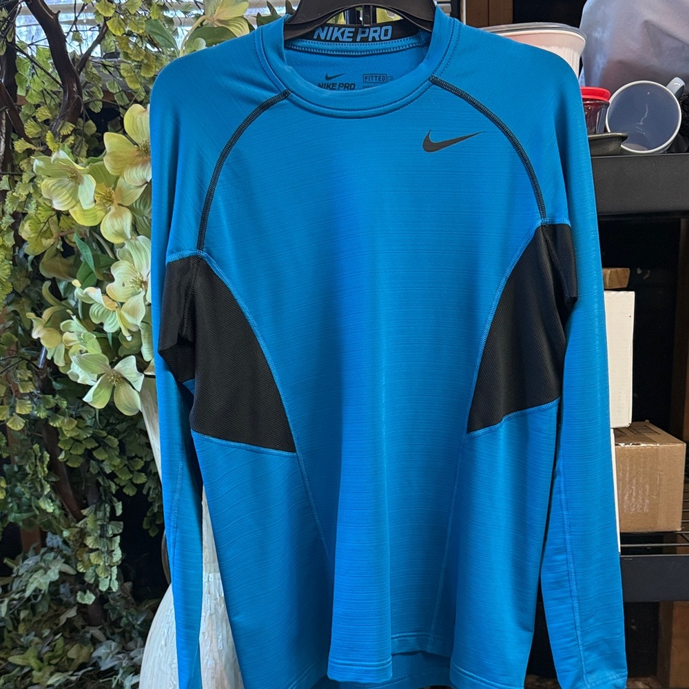 Nike Pro Blue and Black Performance Top